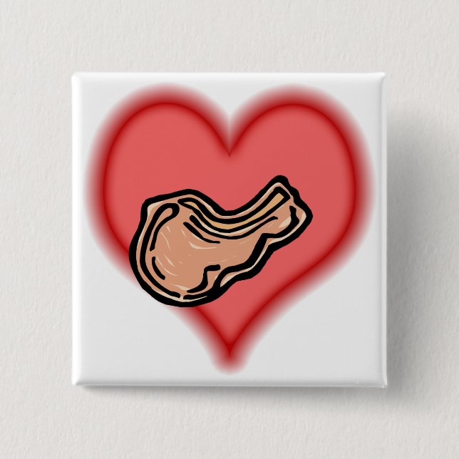 pork chop pinback button (Front)