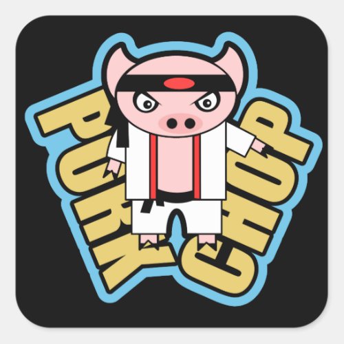Pork Chop Square Sticker