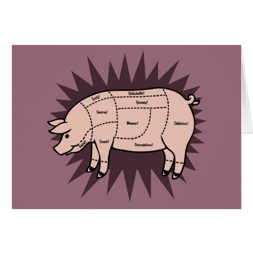 Pork Cuts Card | Zazzle