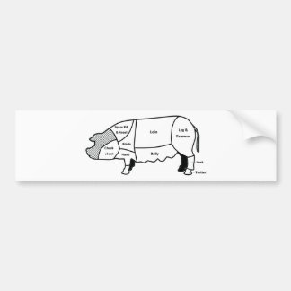 Pork Diagram Bumper Sticker