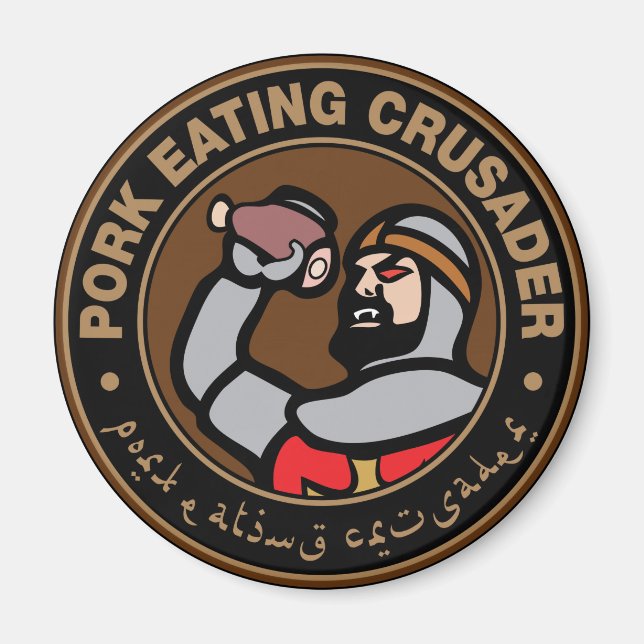 Pork Eating Crusader Magnet (Front)