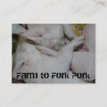 Pork  Farming Or Butchering Service Business Card by CountryCorner at Zazzle