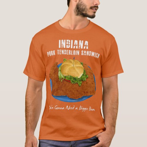 Pork Loin Sandwich Deep Fried Cutlet Hamburger Bun T_Shirt