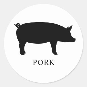 Pork Meal Choice Selection Classic Round Sticker