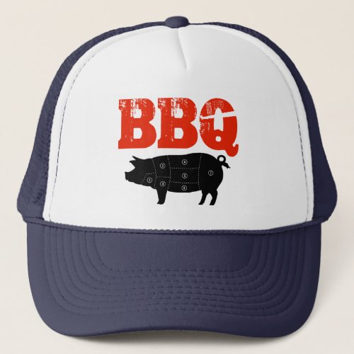 Pork Meat Cuts Butcher Custom Trucker Hat