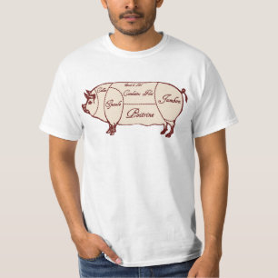 Pork Meat Cuts Diagram Chart Shirt