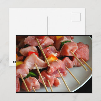 Pork Pepper Skewers Postcard