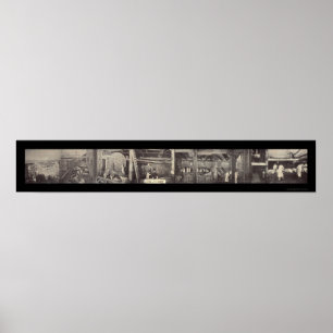 Pork Pig Processing Photo 1900 Poster