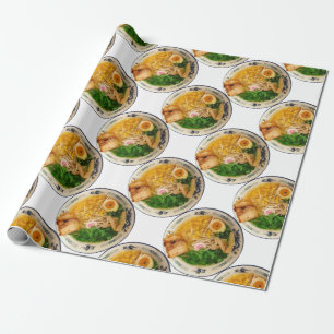 Pork Ramen Noodle Soup Wrapping Paper