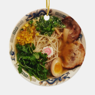 Pork Ramen Noodles Ceramic Ornament