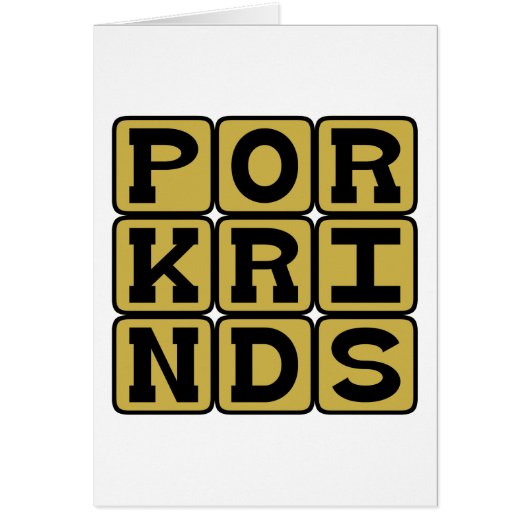 Pork Rinds, Pig Snack Cards (Front)