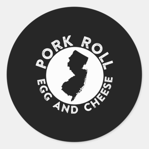 Pork Roll Egg And Cheese Authentic Nj Jersey Food Classic Round Sticker