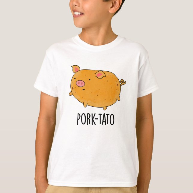 Pork-tato Funny Potato Pun  T-Shirt (Front)