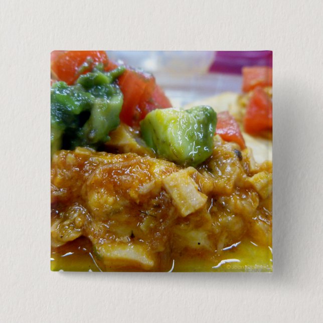 Pork tostada button (Front)