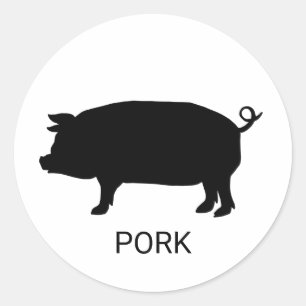 Pork Wedding Meal Choice Classic Round Sticker