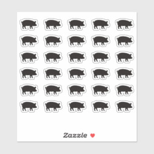 Pork Wedding Place Card Food Meal Menu Choice Sticker