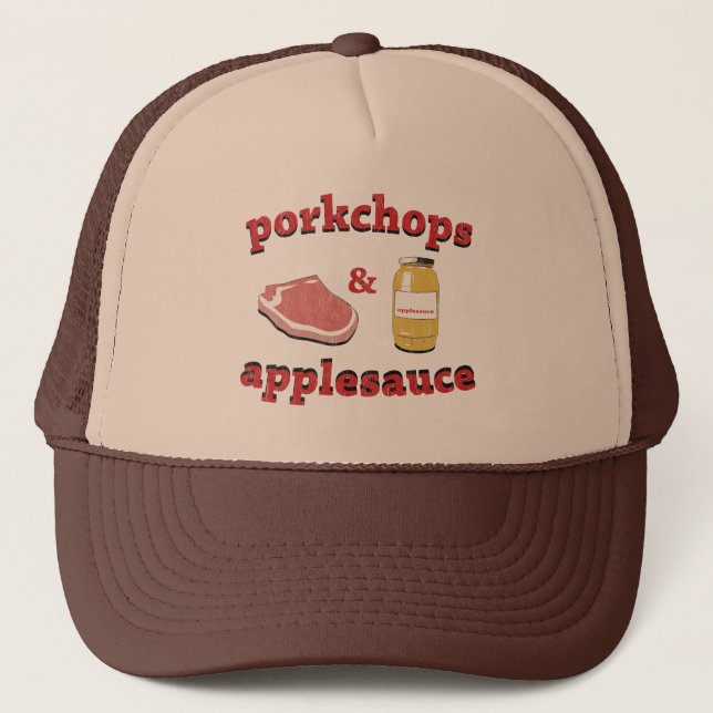 porkchops & applesauce trucker hat (Front)