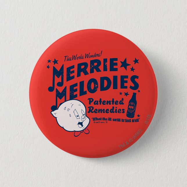 Porky MERRIE MELODIES™ Remedies 2 Button (Front)