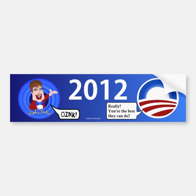 Porky Palin Bumper Sticker (Front)