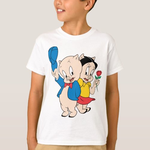 Porky Pig and Petunia T_Shirt