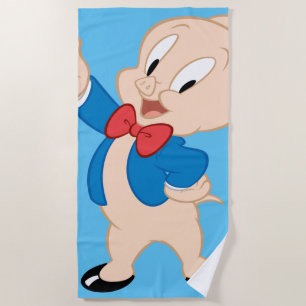Porky Pig   Classic Pose Beach Towel