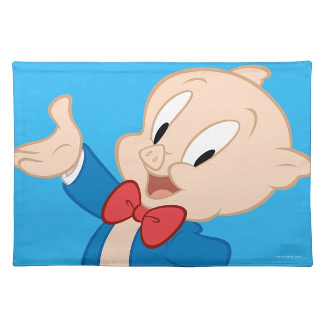 Porky Pig | Classic Pose Cloth Placemat (Front)