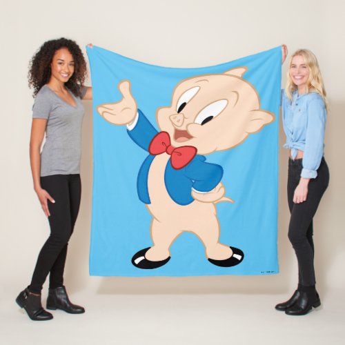 Porky Pig  Classic Pose Fleece Blanket