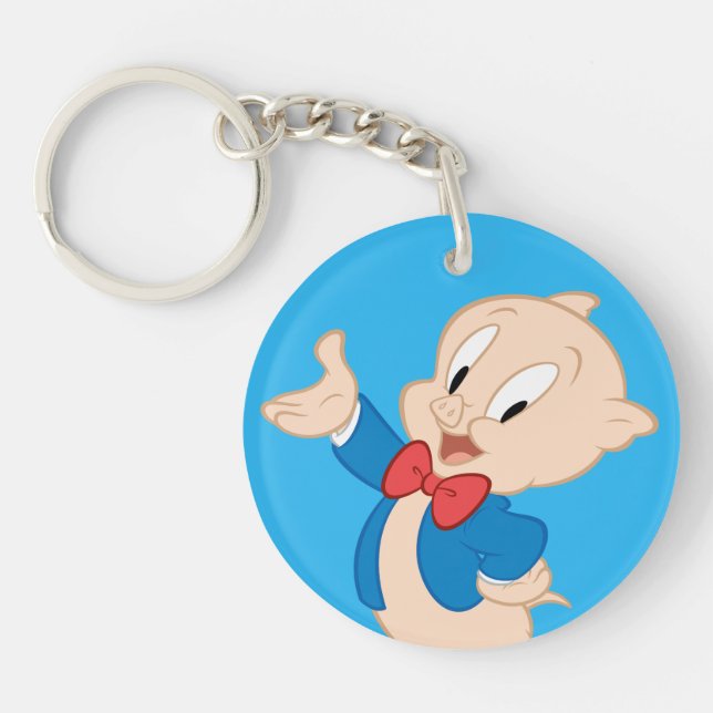 Porky Pig | Classic Pose Keychain (Front)