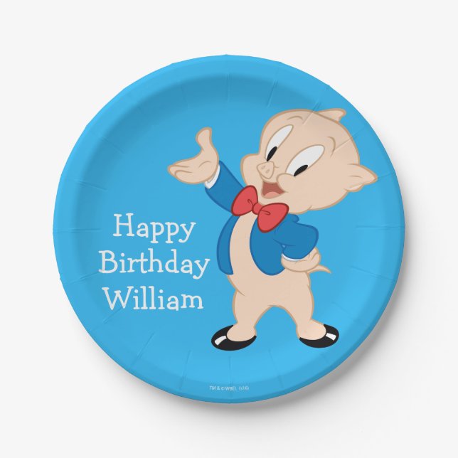 Porky Pig | Classic Pose Paper Plates (Front)
