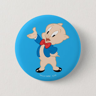 Porky Pig   Classic Pose Pinback Button