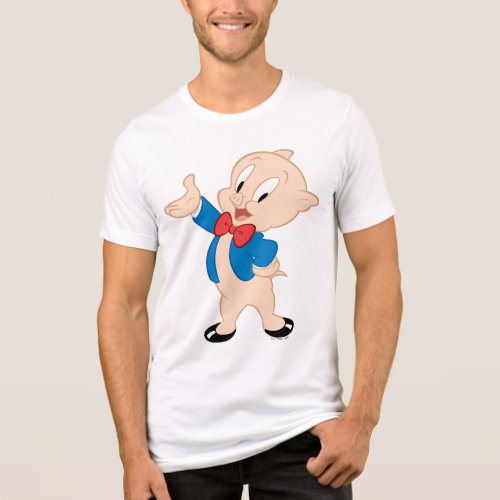 Porky Pig  Classic Pose Tri_Blend Shirt