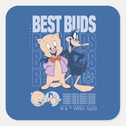 Porky Pig  DAFFY DUCKâ Best Buds Square Sticker