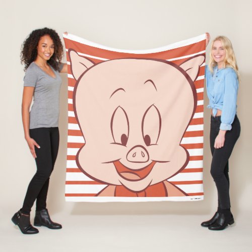 Porky Pig Expressive 23 Fleece Blanket