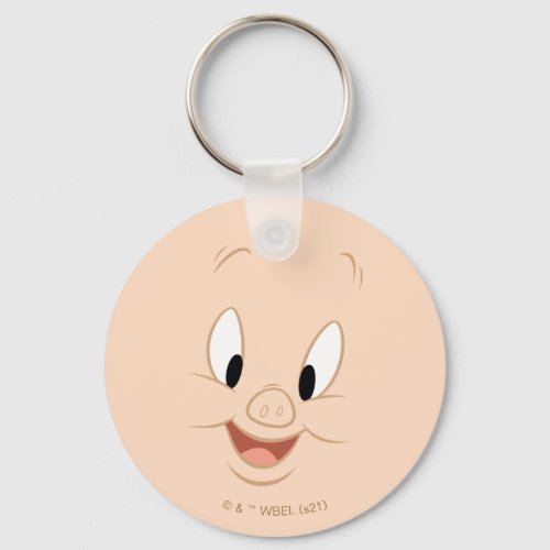 Porky Pig Smiling Face Keychain