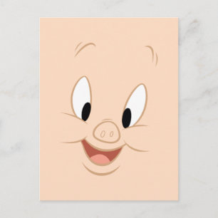 Porky Pig Smiling Face Postcard