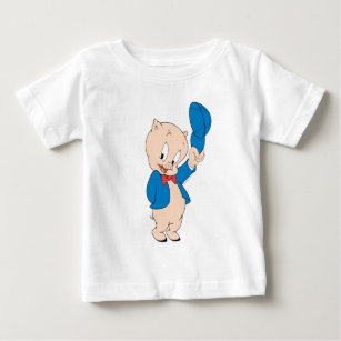 Porky Pig   Waving Hat Baby T-Shirt