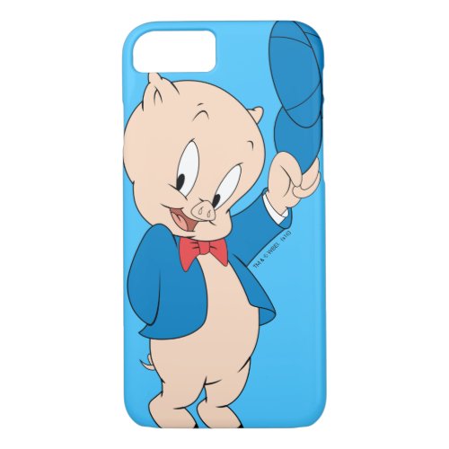 Porky Pig  Waving Hat iPhone 87 Case