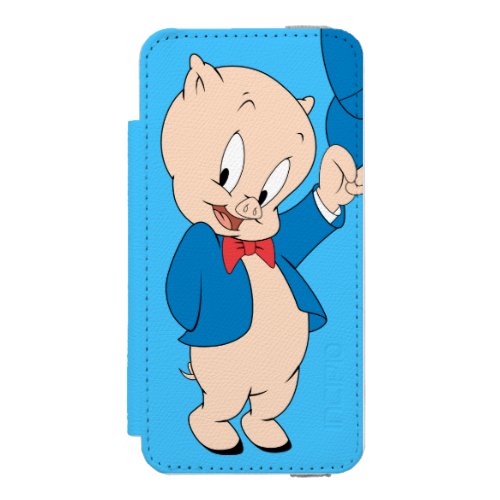 Porky Pig  Waving Hat iPhone SE55s Wallet Case