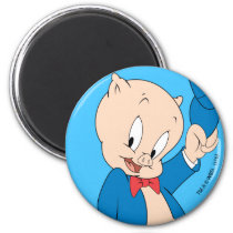 Porky Pig | Waving Hat Magnet