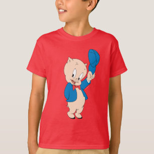 Porky Pig Waving Hat T-Shirt