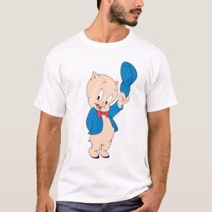 Porky Pig   Waving Hat T-Shirt