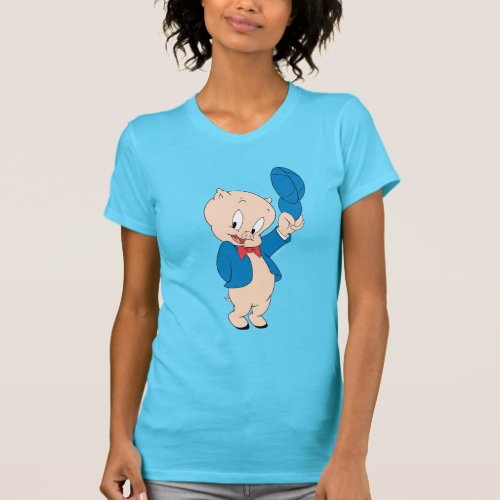 Porky Pig  Waving Hat T_Shirt