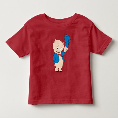Porky Pig  Waving Hat Toddler T_shirt