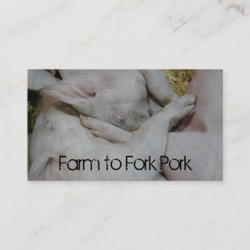 Porky Piggies Pig Farming Agricultural Business Card