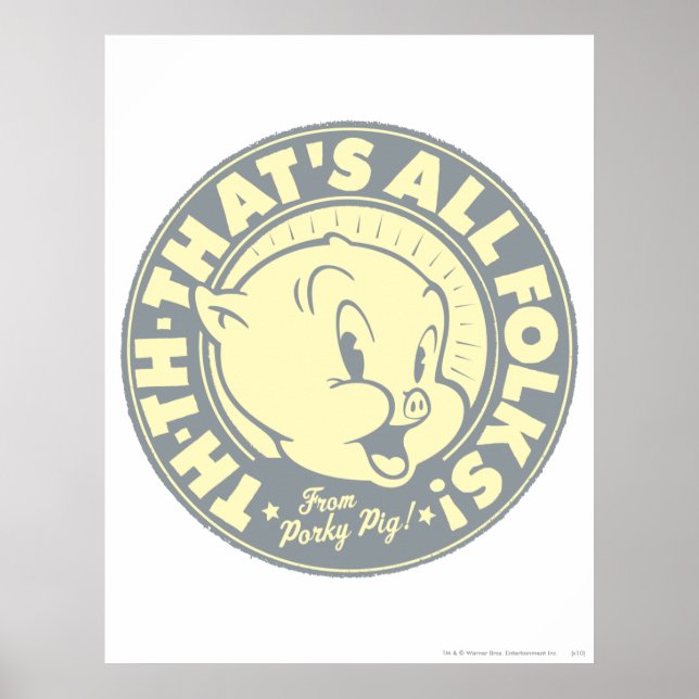 Porky TH-TH-THAT'S ALL FOLKS! Poster (Front)