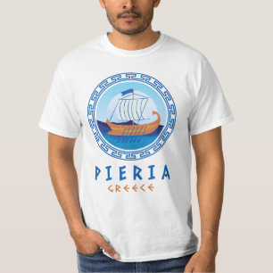 Poros, Greece Greek Ship Design Men's T-Shirt