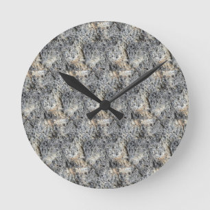 Porous Stone   Tilled Pattern   Round Clock