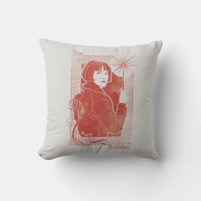 PORPENTINA GOLDSTEIN™ Illustration Throw Pillow (Front)