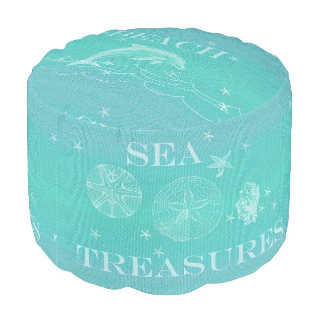 Porpoise Beach Ottoman Pouf (Angled Back)