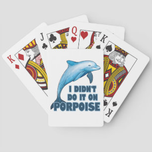 Porpoise Funny animal pun Poker Cards